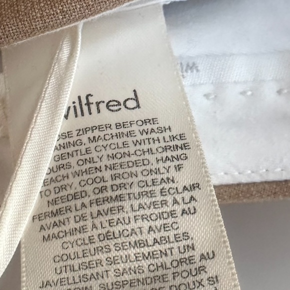 Aritzia Wilfred Effortless Crop Pant Size 6 in Colour Heather Gold Camel - Picture 4 of 4